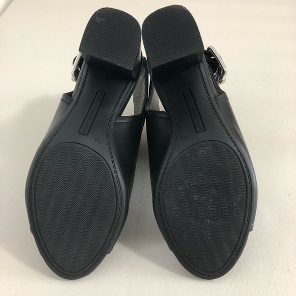 Tommy Hilfiger Slingback Peep Toe Bootie Chunky 3.5” Heel BLACK Size 7 - Picture 13 of 15